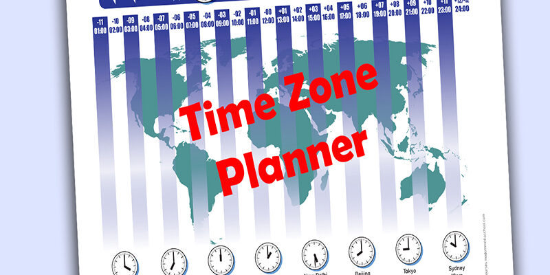 Free Printable Time Zone Planner Download