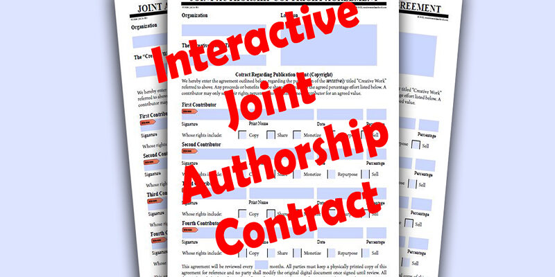 Joint Authorship Agreement Generic Contract Interactive
