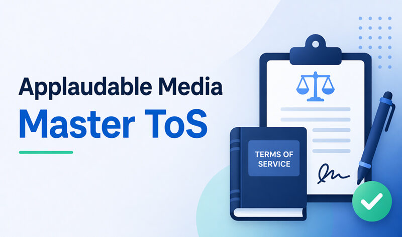 Applaudable Media Master Terms of Service